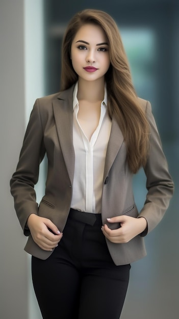 Woman wearing a professional business dress protrait photos