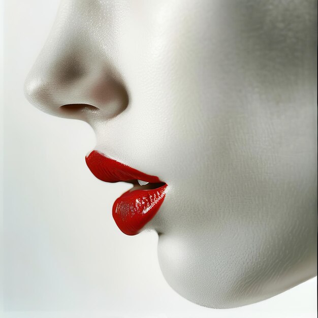 Foto donna con il rossetto rosso