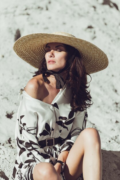 Woman wearing summer clothes outdoor