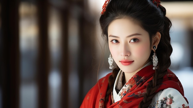 a woman wearing traditional Chinese clothing