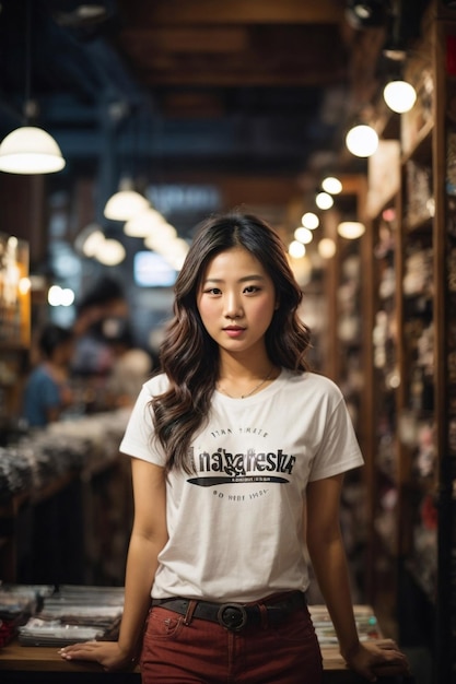 A Woman Wearing TShirt