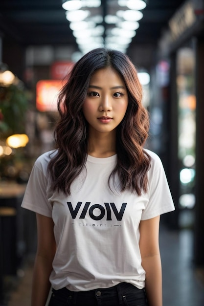 A Woman Wearing TShirt