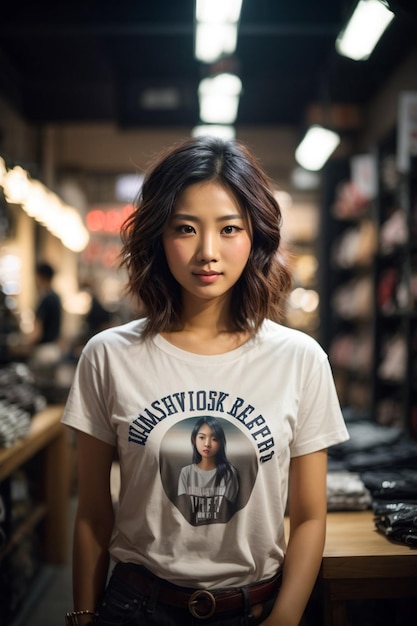 A Woman Wearing TShirt