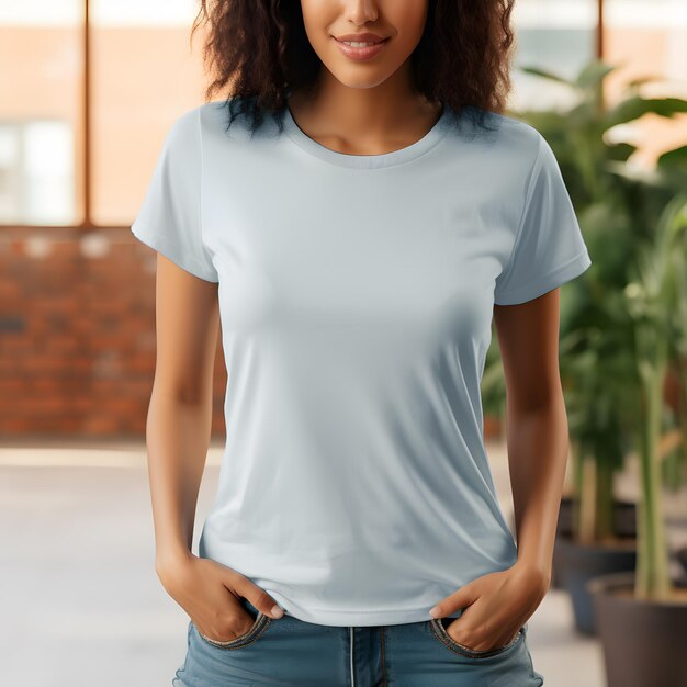 a woman wearing a white shirt