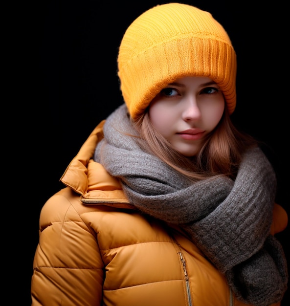 Woman wearing winter clothes