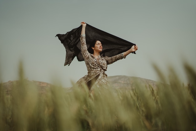 Woman in the wheat of Spain