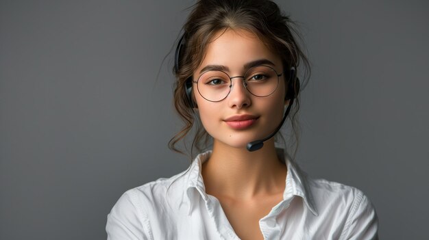 Woman in White Shirt Wearing Glasses