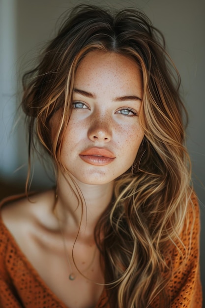 Woman in White Top and Necklace