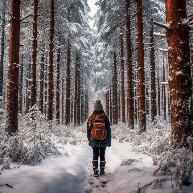 Woman in winter warm