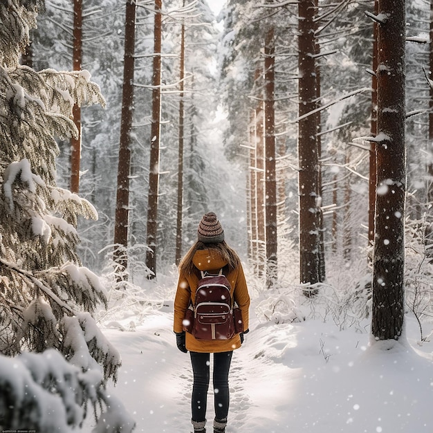 Woman in winter warm