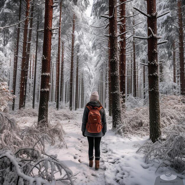 Woman in winter warm