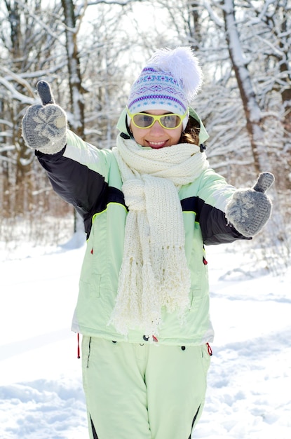 Woman in winter