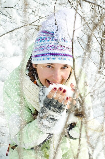 Woman in winter