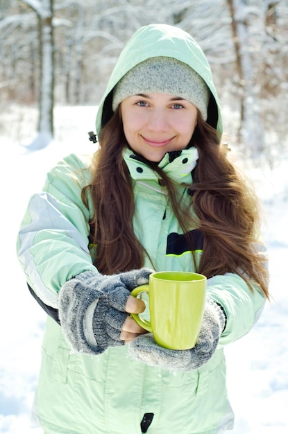 Woman in winter