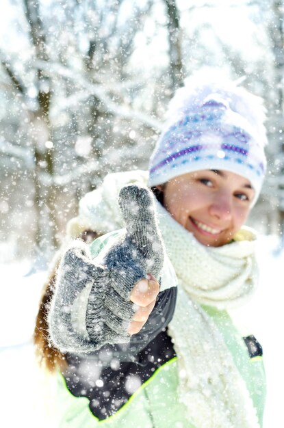 Woman in winter