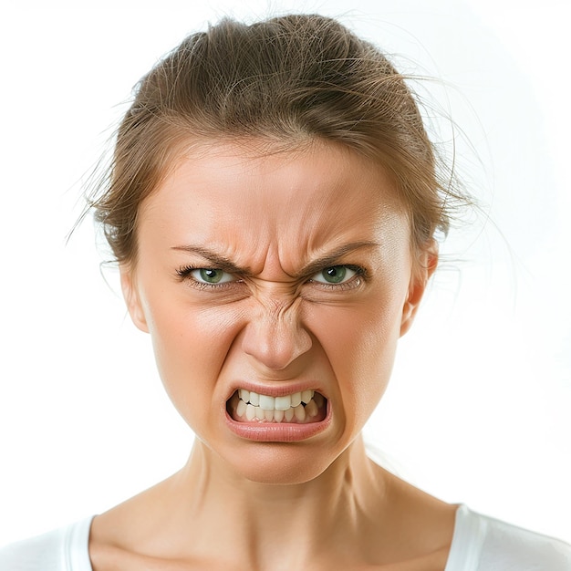 Photo a woman with angry face