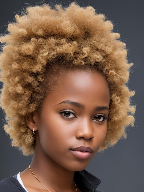 A woman with blonde hair with a natural look