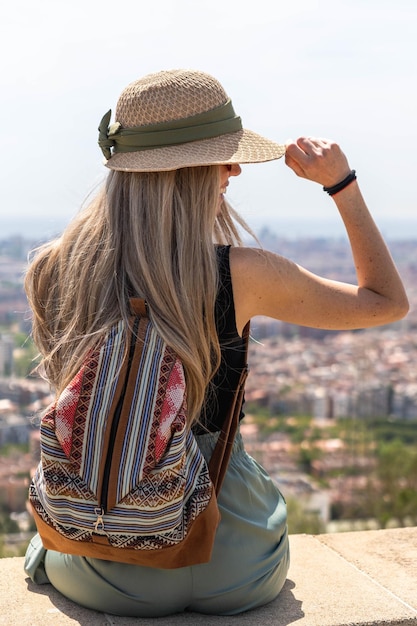 Woman with a blonde hair