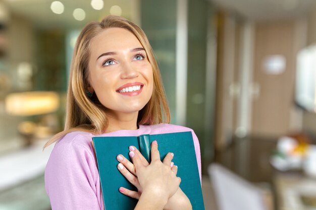 Woman with book 