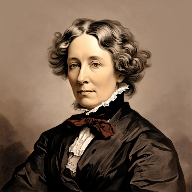 a woman with a bow tie and a black dress