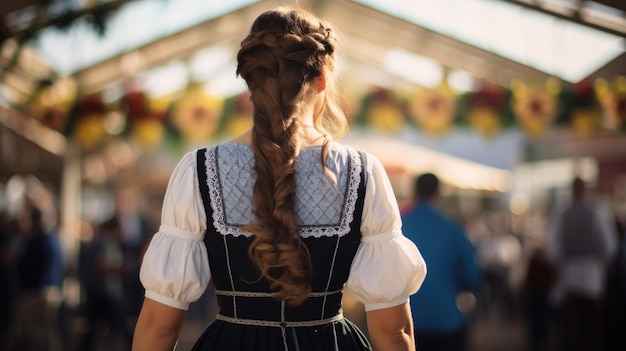 Foto una donna con i capelli intrecciati