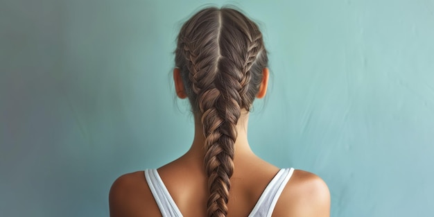 Photo a woman with braided hair