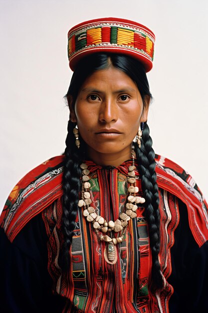 a woman with braids and a hat on