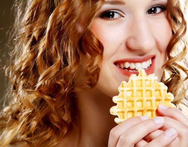 Woman with cake