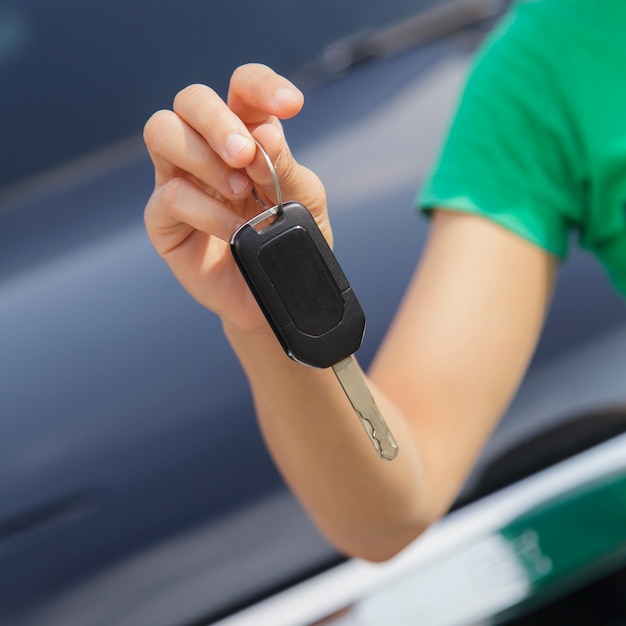  Woman with a car keys 