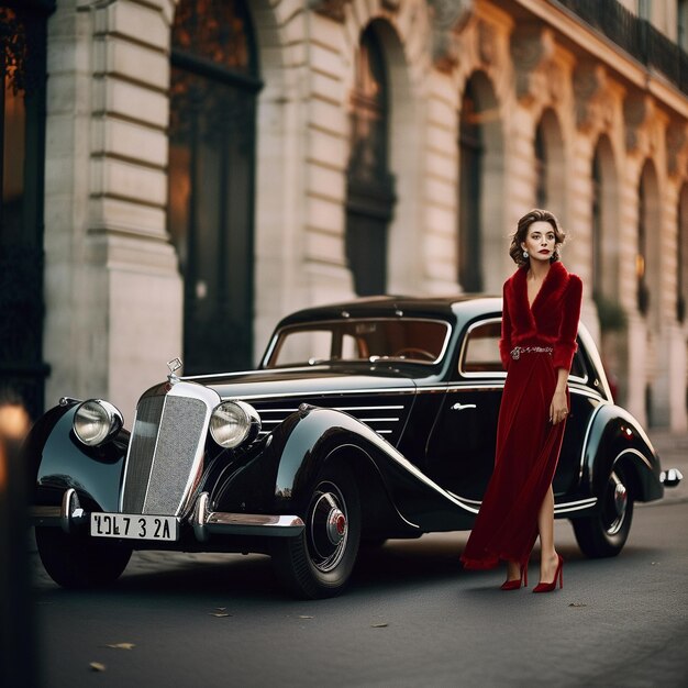 Woman with car