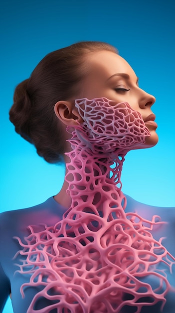 Photo woman with circulatory system health