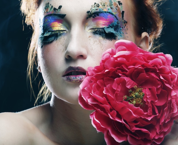 Woman with creative make up 