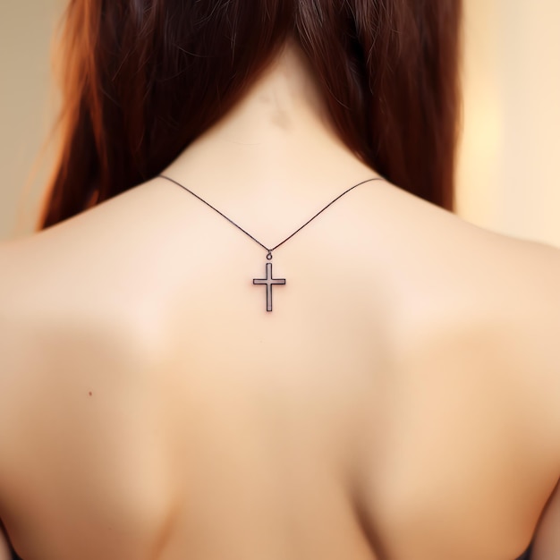 Praying hands holding a necklace with a cross pendant Stock Photo - Alamy