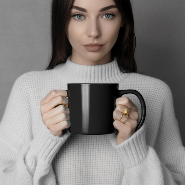 woman with a cup of coffee