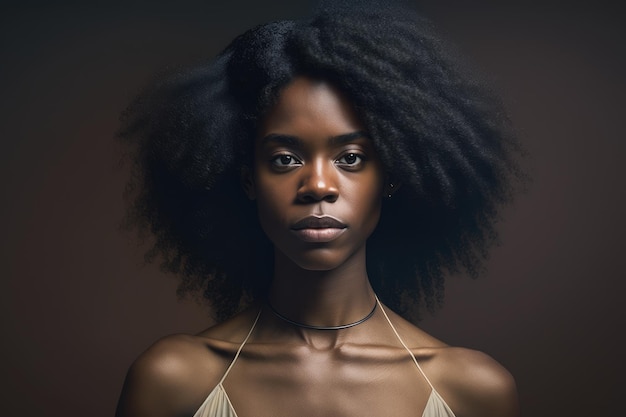 Premium Photo | A woman with a dark background and a dark background