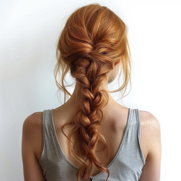 Woman With Fishtail Braid