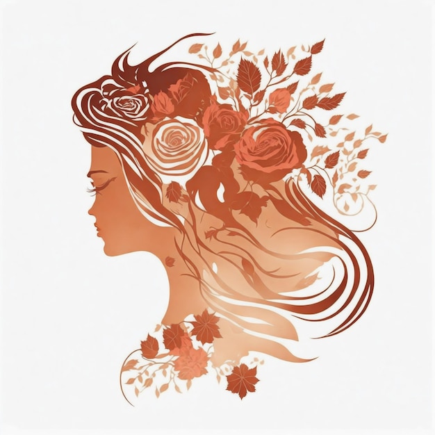 A woman with flowers in her hair