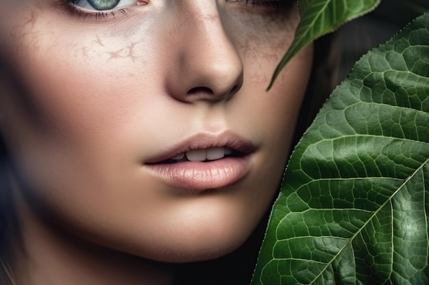 A woman with freckles and freckles on her face