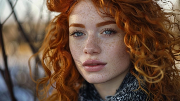 a woman with freckles and freckles on her face