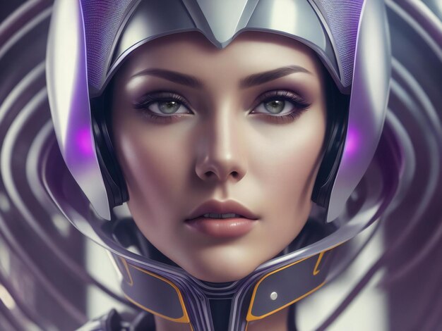 A woman with a futuristic look ai generated