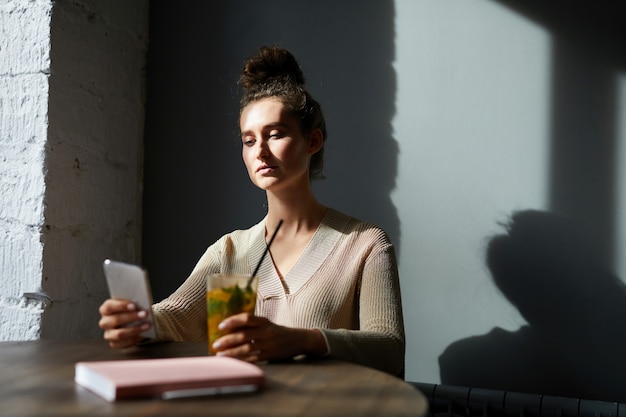 Woman with gadget