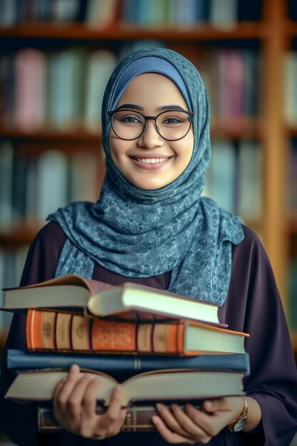 A woman with glasses reading a book with a book titled quot the word quot on the top