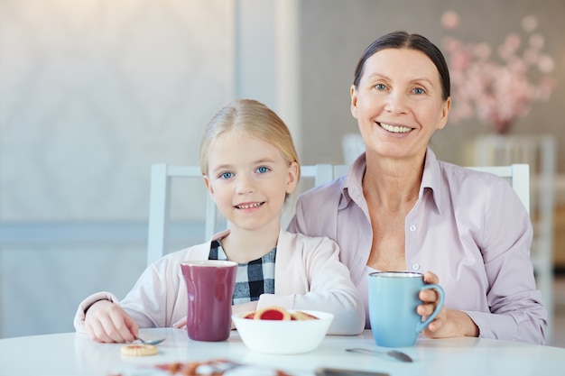 Woman with granddaughter