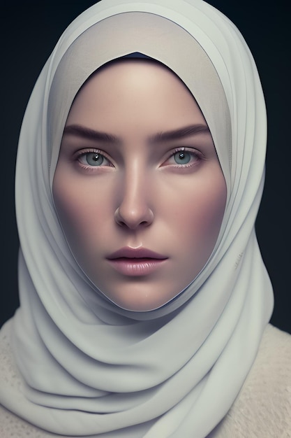 A woman with a hijab on her head