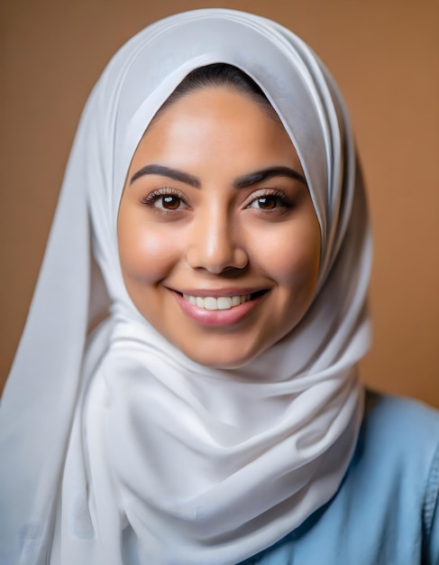 woman with hiyab smiling