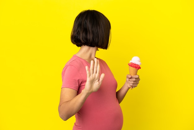 woman with ice cream