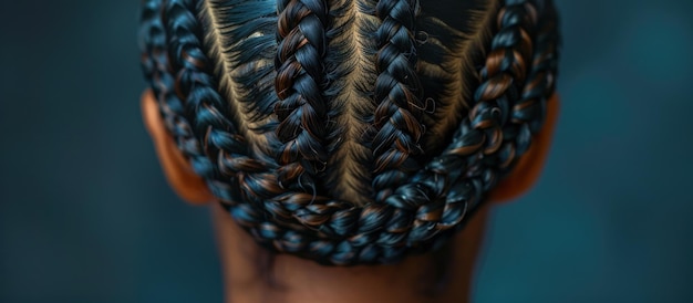 Photo woman with intricate braids