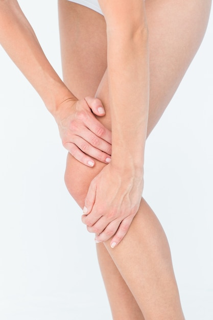 Woman with knee pain