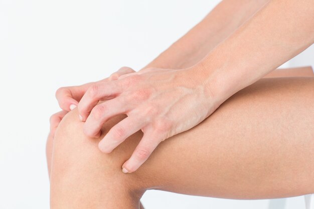 Woman with knee pain