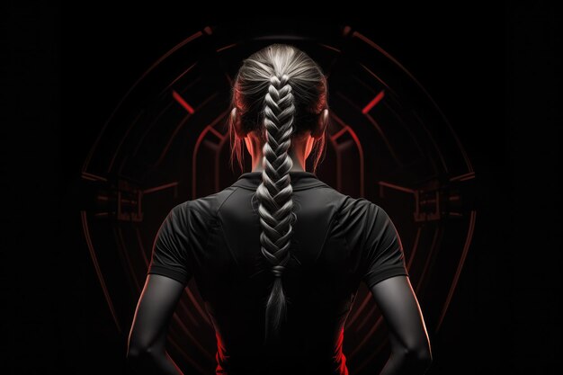 A Woman With A Long Braid In Her Hair